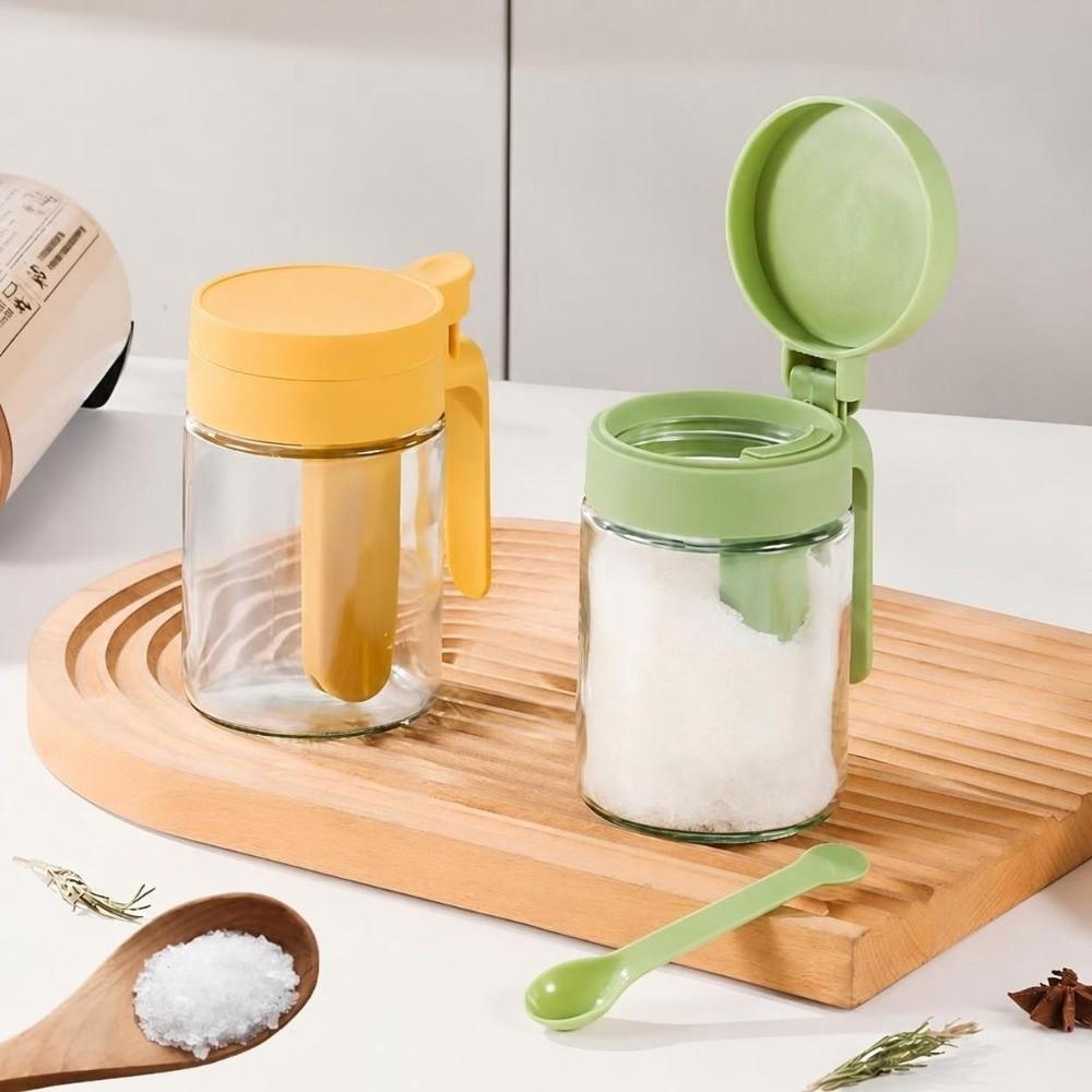 Self Sealing Lid Spice Storage Container Kitchen Seasoning Jar Cooking Flavor Storage