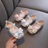 Autumn New Style Ladylike Baby Girl Girls' Princess Rhinestone Flat Shoes, Leather Shoes, Dance Performance Shoes