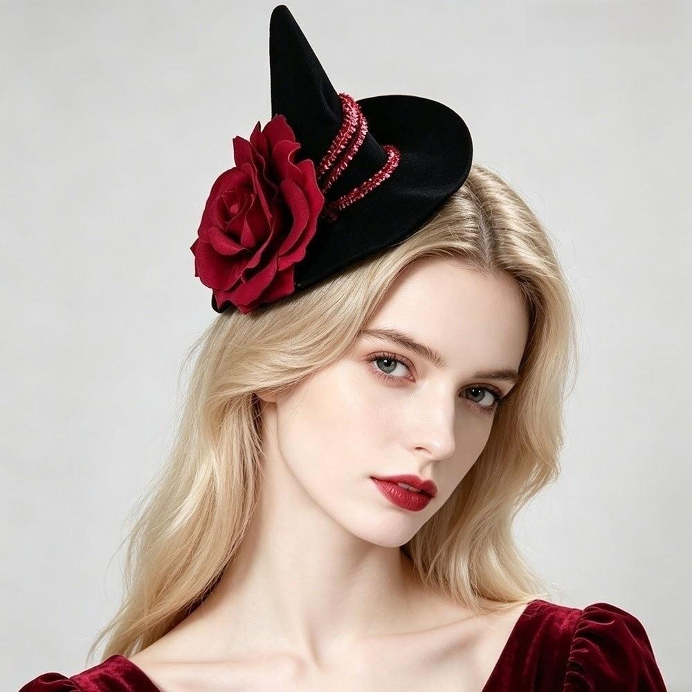 Skull Spider Witch Hat Hair Clip Gothic Style Witch Hairpins Halloween Hair Clip Halloween Party