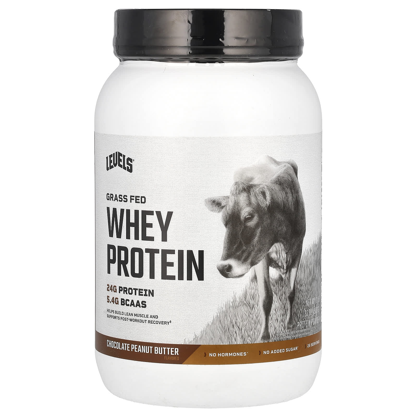 

Levels, Grass-Fed Whey Protein Powder, Chocolate Peanut Butter, 2 lb (907 g)