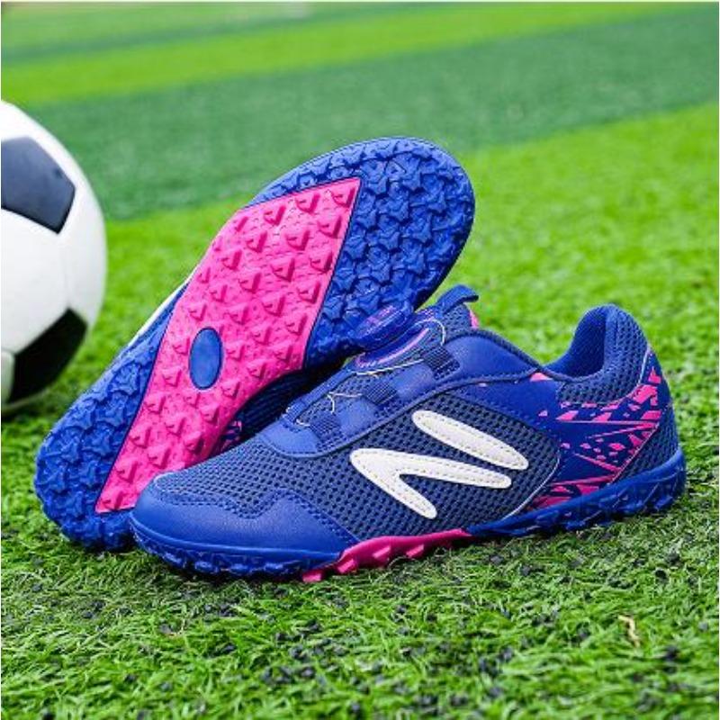 New Football Shoes Rotating Buckle Broken Nails Men'S And Women'S Sneakers Classmates Breathable Non-Slip Children'S And Adolescents' Training Shoes