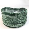 Bohemian Style Elastic Sports Headband: Women's Wide Edge Cashew Flower Headscarf