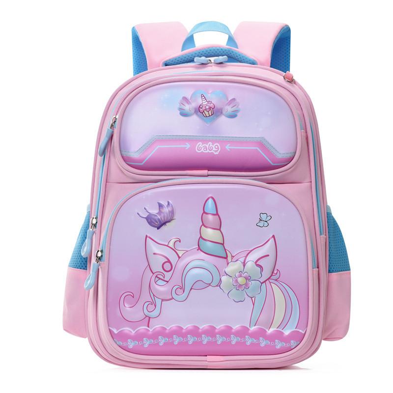 

Adorable Cartoon Children s Backpack With Colorful Butterflies For Boys And Girls Light Pink Horn