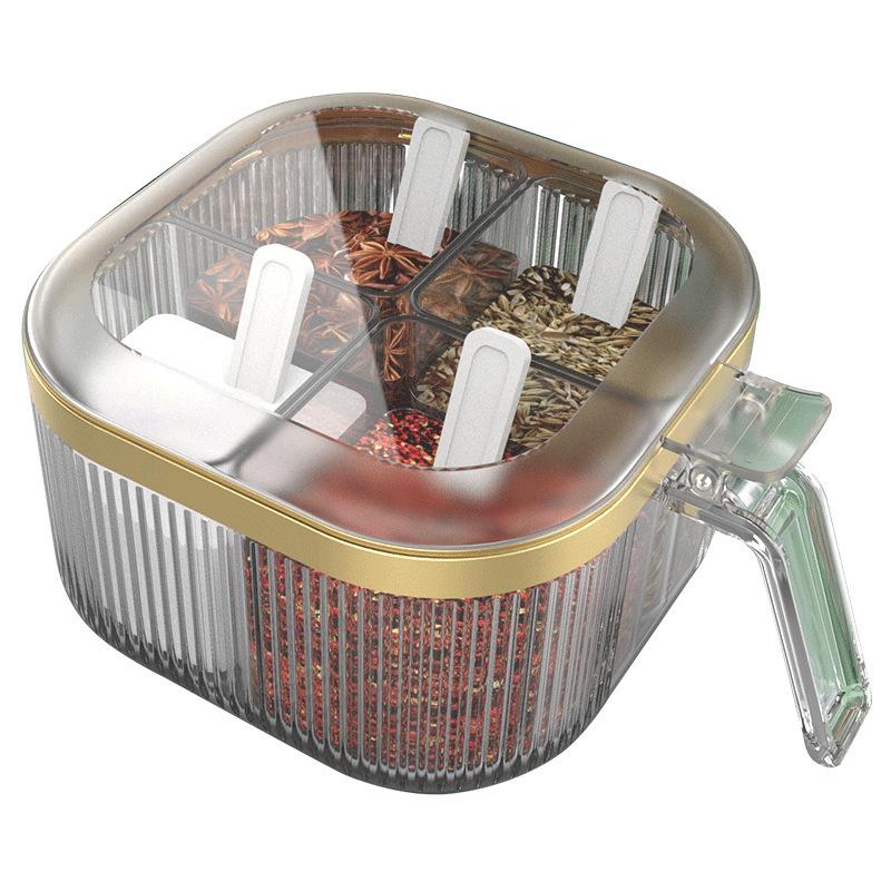 Seasoning Box Combination Set Household Kitchen Storage Box Storage Box Integrated Multi-grid