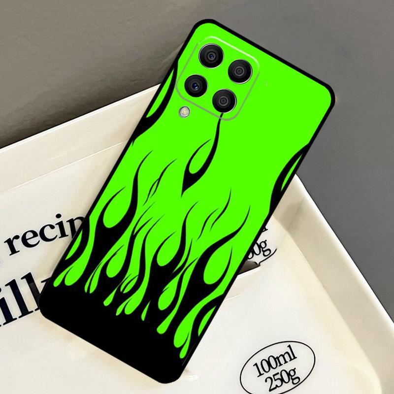 Blue Red Flame Fire Case For Samsung Galaxy M21 M31 M14 M34 M54 M33 M16 M36 M56 M53 M13 M12 M32 M52 M15 M55 M35