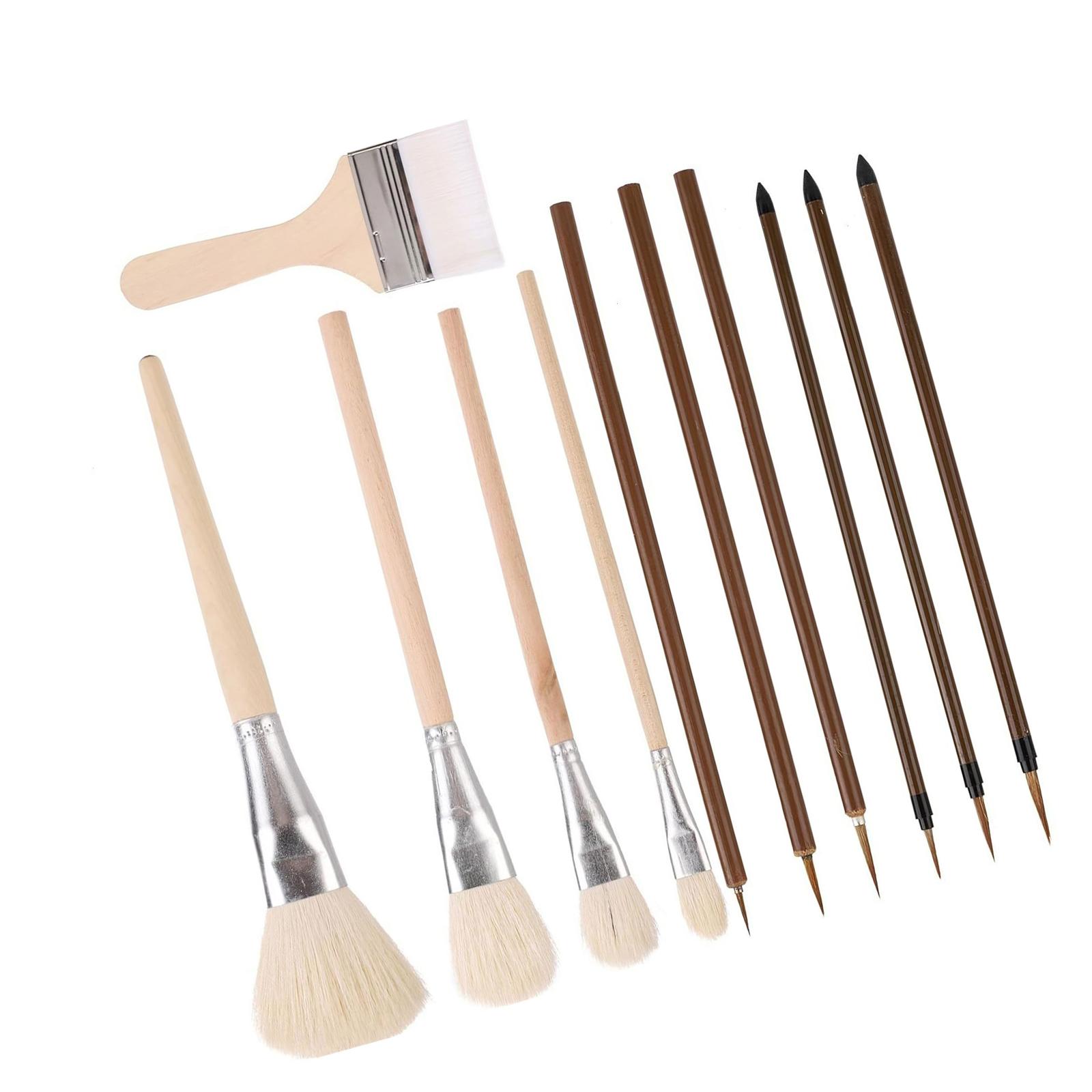 

11 шт. акварельных кистей, кисть для керамической живописи, кисти для рисования для художников, практичный набор кистей для рисования, принадлежности для рисования