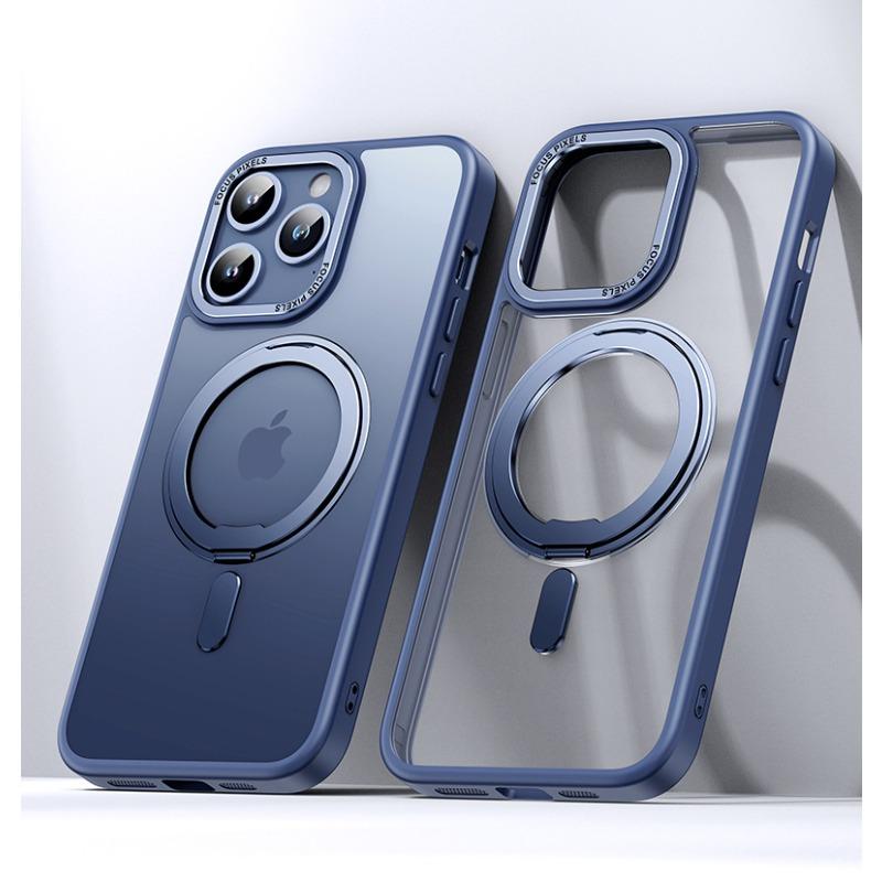 Für Apple 15ProMax Drehbarer Drehpunkt Handyhülle 15Plus Kabelloser Magnetischer Saugständer für IPhone14