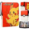 Kartenalbum 400 Fächer 50 Seiten PU-Leder Fotoalbum 4 Taschen Sammelkarten-Ordner