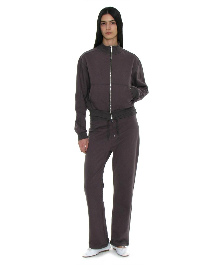 PARTIMENTO WOMEN Pwc Cotton Turnover Waist Sweatpants_Charcoal