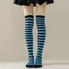 Halloween Long Striped Knee High Stocking Anime Witch Socks Women Party Costume Prop Xmas Dress Up Accessories Daily Wear Thin