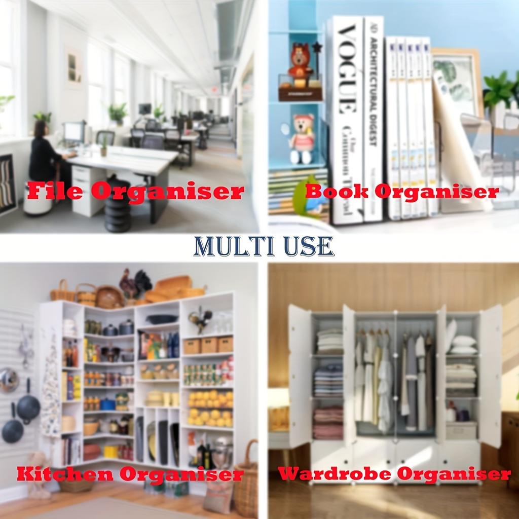 2pcs 8-Compartment Transparent Acrylic Desktop Organizer - Multifunctional Space-Saving Storage for Books, for Home Organization