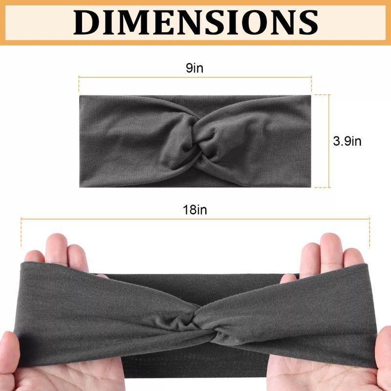 Women Knotted Sports Headband Soft Non Slip Elastic Sweatband for Yoga Pilates Running Dance Office Daily Hair Accessories