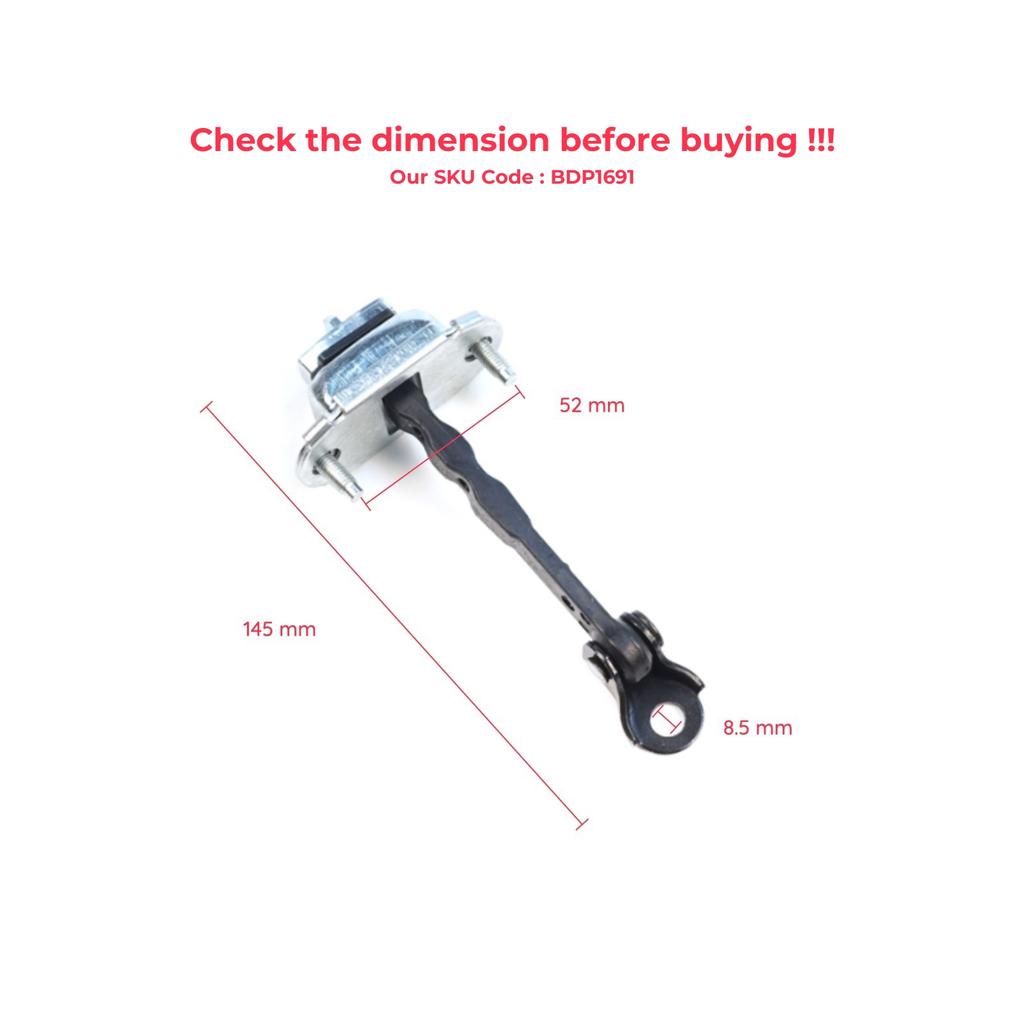 EDP1691-1 2 Pieces Front Door Hinge Brake Stop Check Assy Limiter Strap for Subaru Impreza MK5 GK GT XV Crosstrek MK2 GT G24 61124FL001