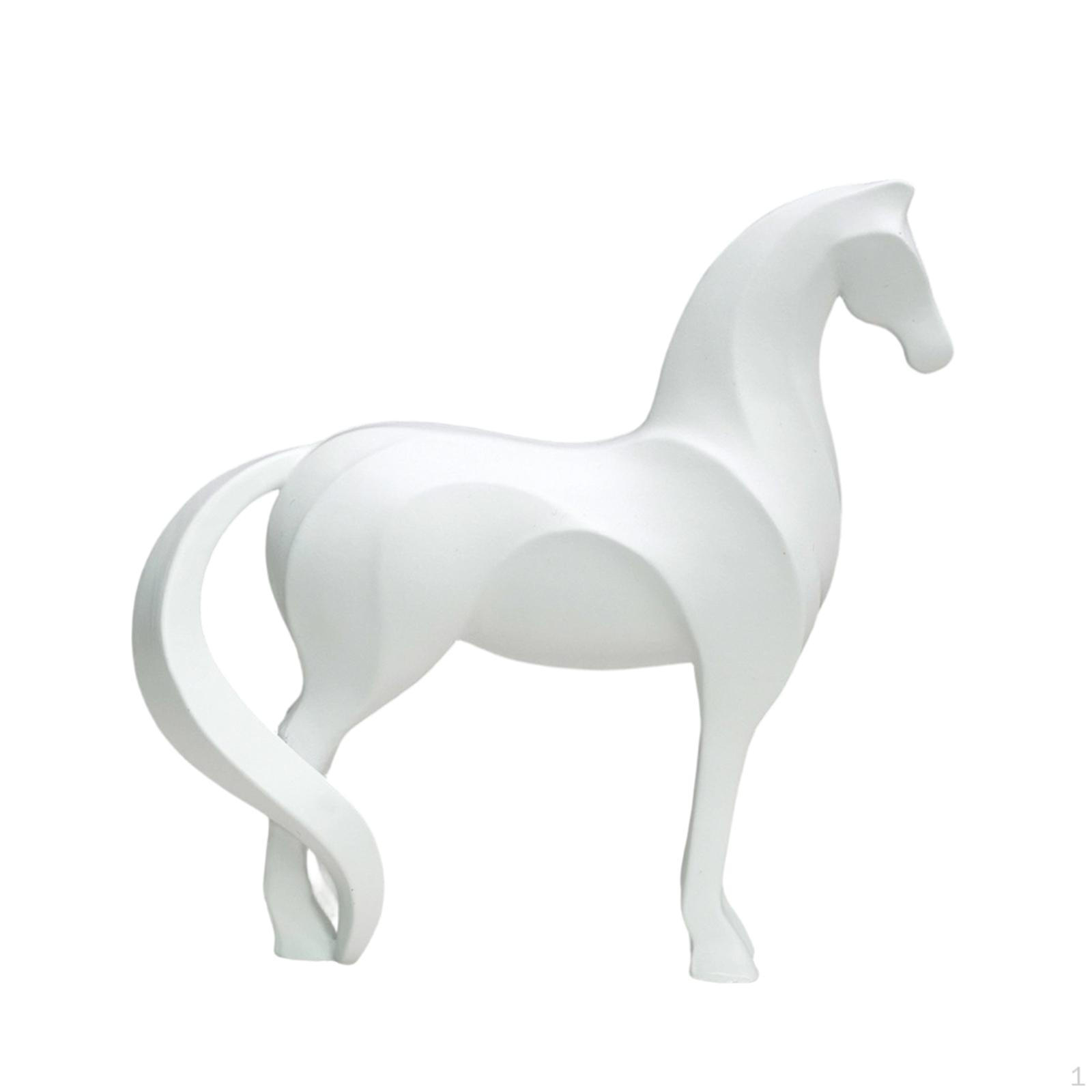 

Horse Statue Animal Figurine Modern Miniature Sculpture Table Centerpiece for NightStand Style D