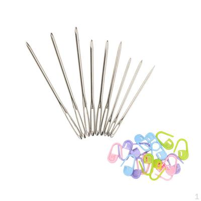 20 Pieces Knitting Crochet Locking Stitch Markers with 9 Big Eys Blunt