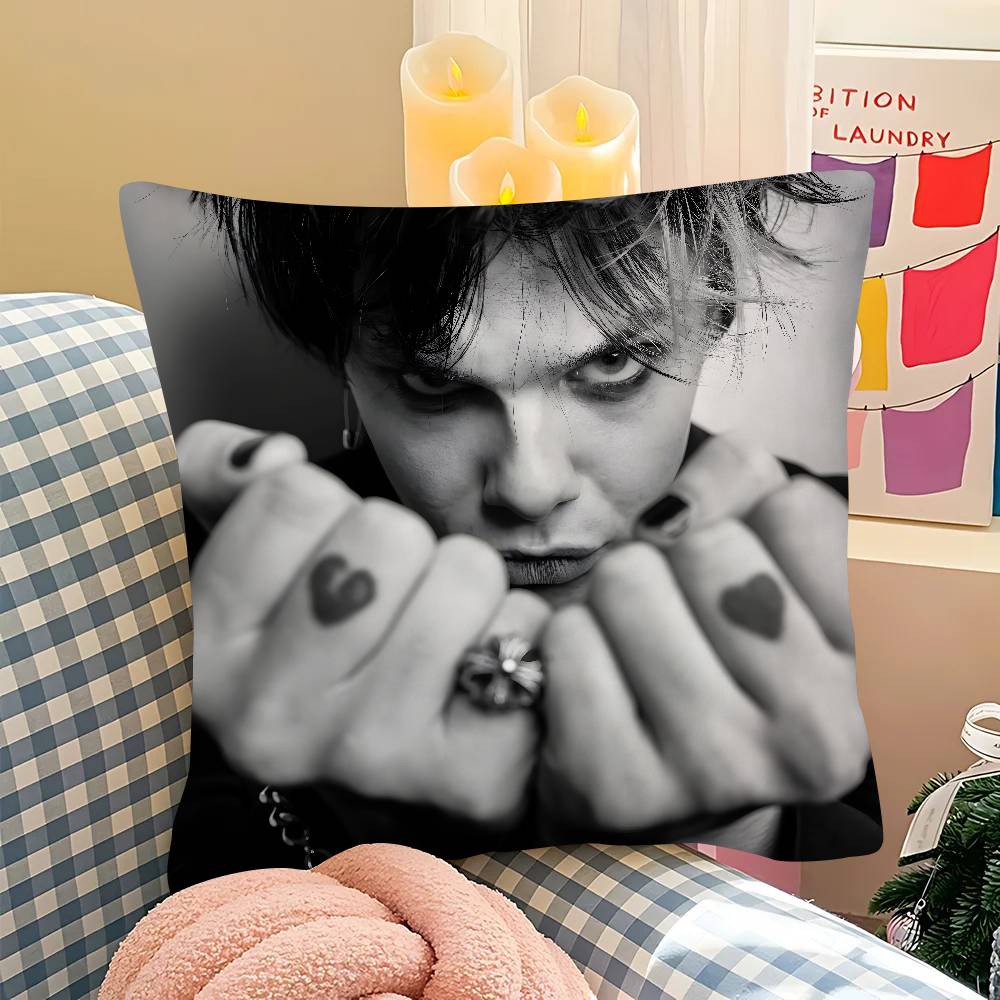 pc Popular YYungblud Singer Pillow Case Fashion Square Pillowcase Bedroom Sofa Room Ins Decoration Leisure