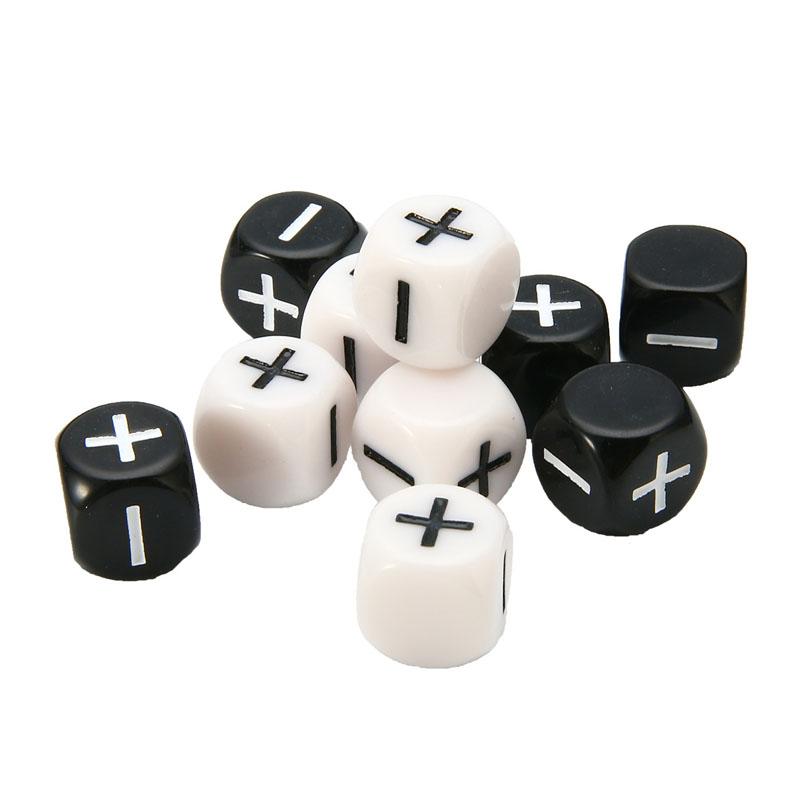 10Pcs Math Dice For Kids Games Cube Plus And Minus Sign Manipulatives Classroom Teaching Supplies Juegos De Mesa Divertidos Set