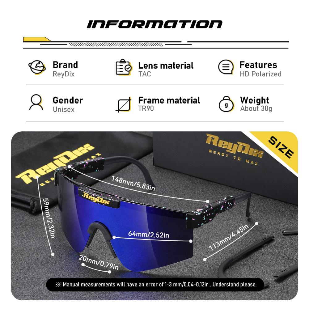 Солнцезащитные очки ReyDix в большой поляризованной оправе — фото 17