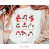Penguin T Shirt Christmas Cute Holiday Lover Animal Xmas Fan Vintage Top For Everyday Wear Casual Breathable Streetwear