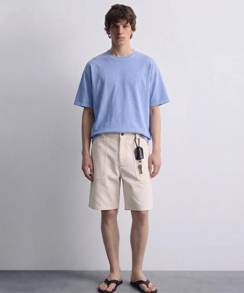 DE GRAND MATIN Pigment Dyed Relaxed Over-Fit T-Shirt (A Type)