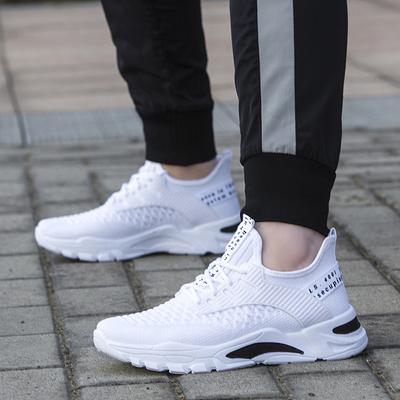 Mesh Herrenschuhe Atmungsaktive weiße Herren Sneakers Trendy Leichte schwarze große Herren Freizeitschuhe Zapatillas Hombre