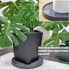 Heavy Duty Plant Saucer with Wheels Rolling Flower Pot Coaster Plastic Planter Dolly with 360° Casters Self Draining Mobile Potted Trolley