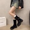 Internet Celebrity Explosion Two Wear Locomotive Martin Boots Children 2025 Autumn and Winter New Thick Sole Heightening Small Boots