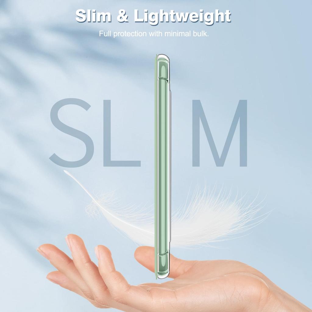 Fintie for Kindle 11th Generation Clear Case New Protective Cover with Transparent Back Lightweight and with Auto Function (2024/2022 Model, 6-inch),