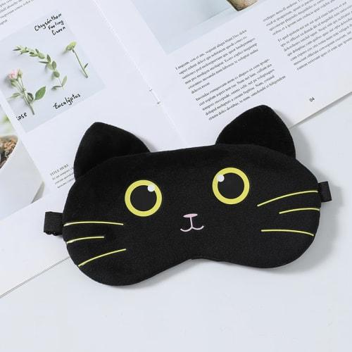 Siawadeky Light-Blocking Eye Masks for Sleeping, Set of 5, Cute Cat Print Eye Covers for Restful Sleep, No Pressure, Comfortable Sleep, and Naps with