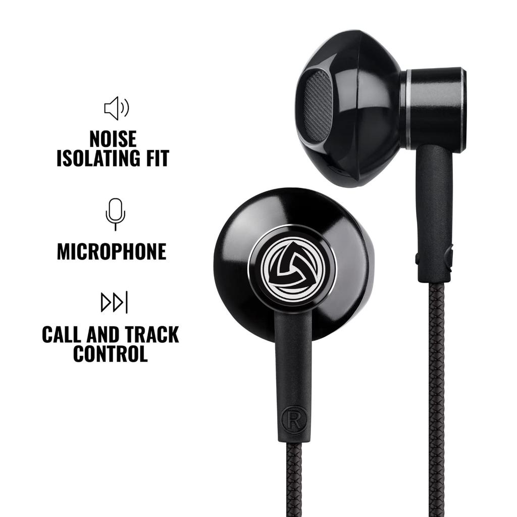 LUDOS SPECTA Compatible with iPhone and with Volume Remote Jack Earphones, Android, Wired, Microphone, Control, Control, In-Ear Type, 3.5mm