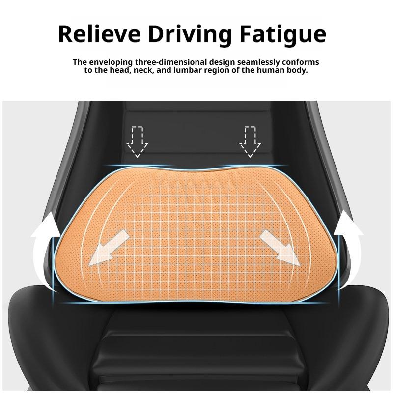 Luxury Nappa Leather Latex Car Neck Pillow For XPENG G3i P7 P7i P7+ G6 G9 G7 EREV X9 MONA M03 GX Ergonomic Support Car Waist