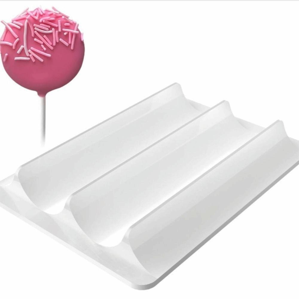 Circle Shape Circle Cake Pop Mold Set DIY Dessert Tool Handmade Round Cake Pop Mold Cake Stick Push Rods with Base Tray