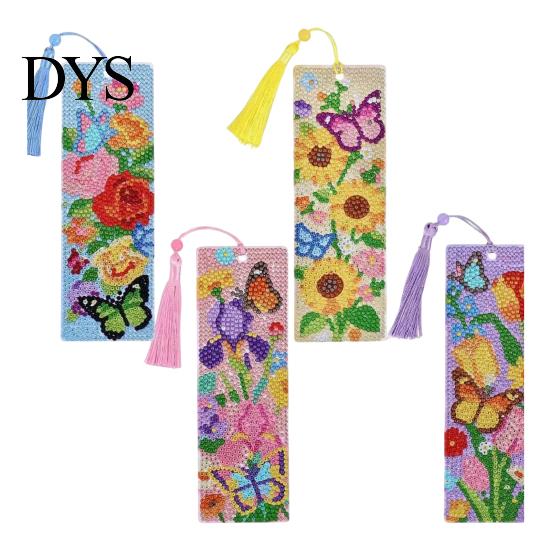 Artistic Stationery Items 4PCS Christmas Theme Diamond Painting Bookmarks, Creative DIY Art Kits, Bookmarks Stress Relief Portable Book Markers