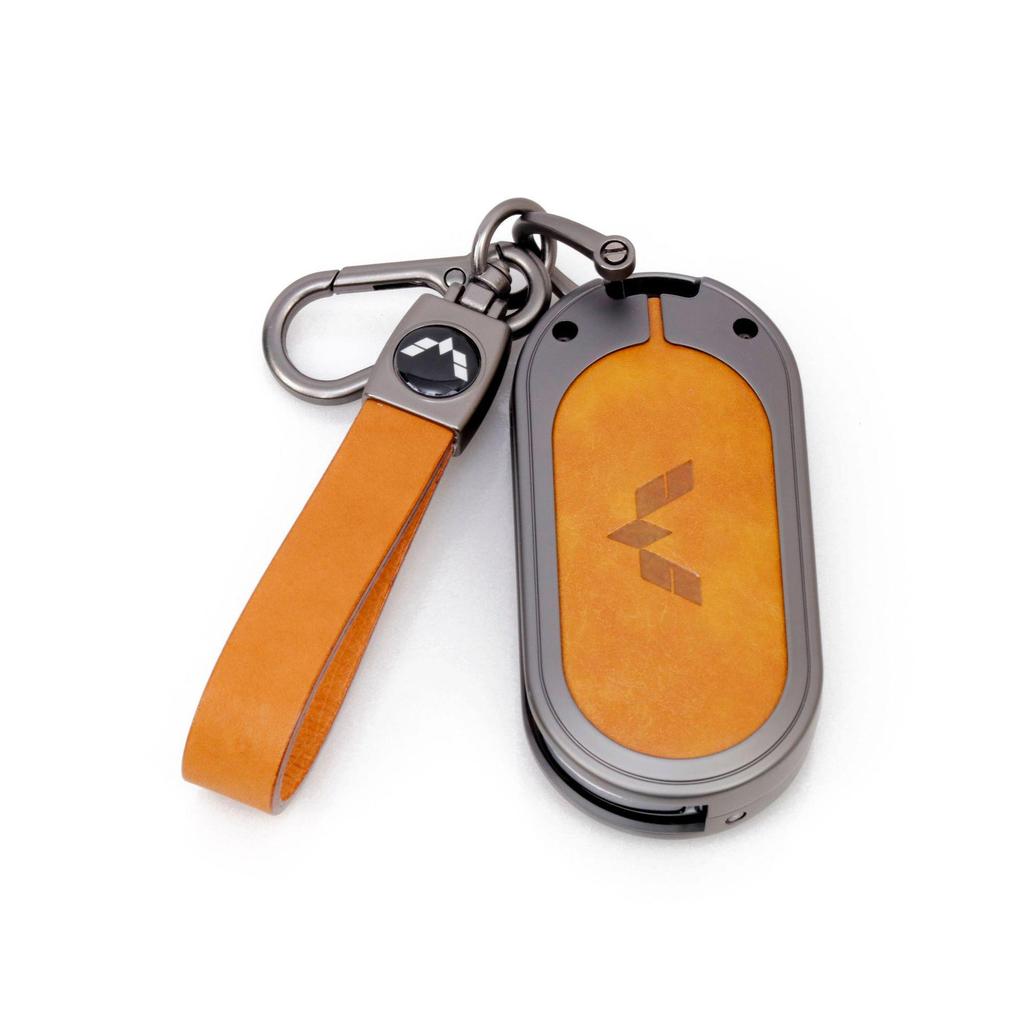Wuling Hongguang Mini Leather Key Case – Genuine Leather Key Protection with Metal Buckle