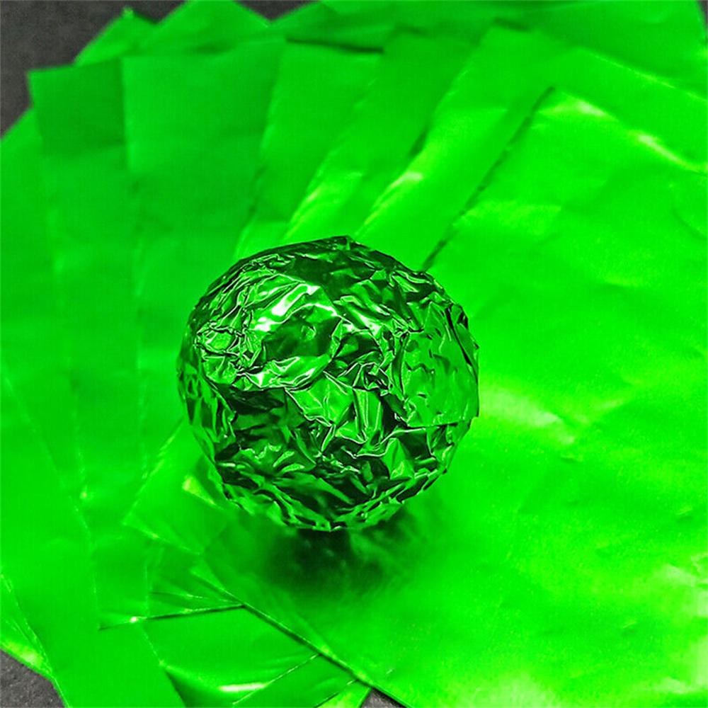 

100Pcs 8x8CM DIY Food Aluminum Foils Wrapping Paper Sheets Packaging For Chocolate Candy Wedding Party Birthday Gift Decoration Other зелёный