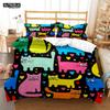 Cute Cat Print Quilt Cover Pillow Cover  Bedding Set Luxury Queen Bedding Set Cute Style Customized  children‘s  Bedding Set