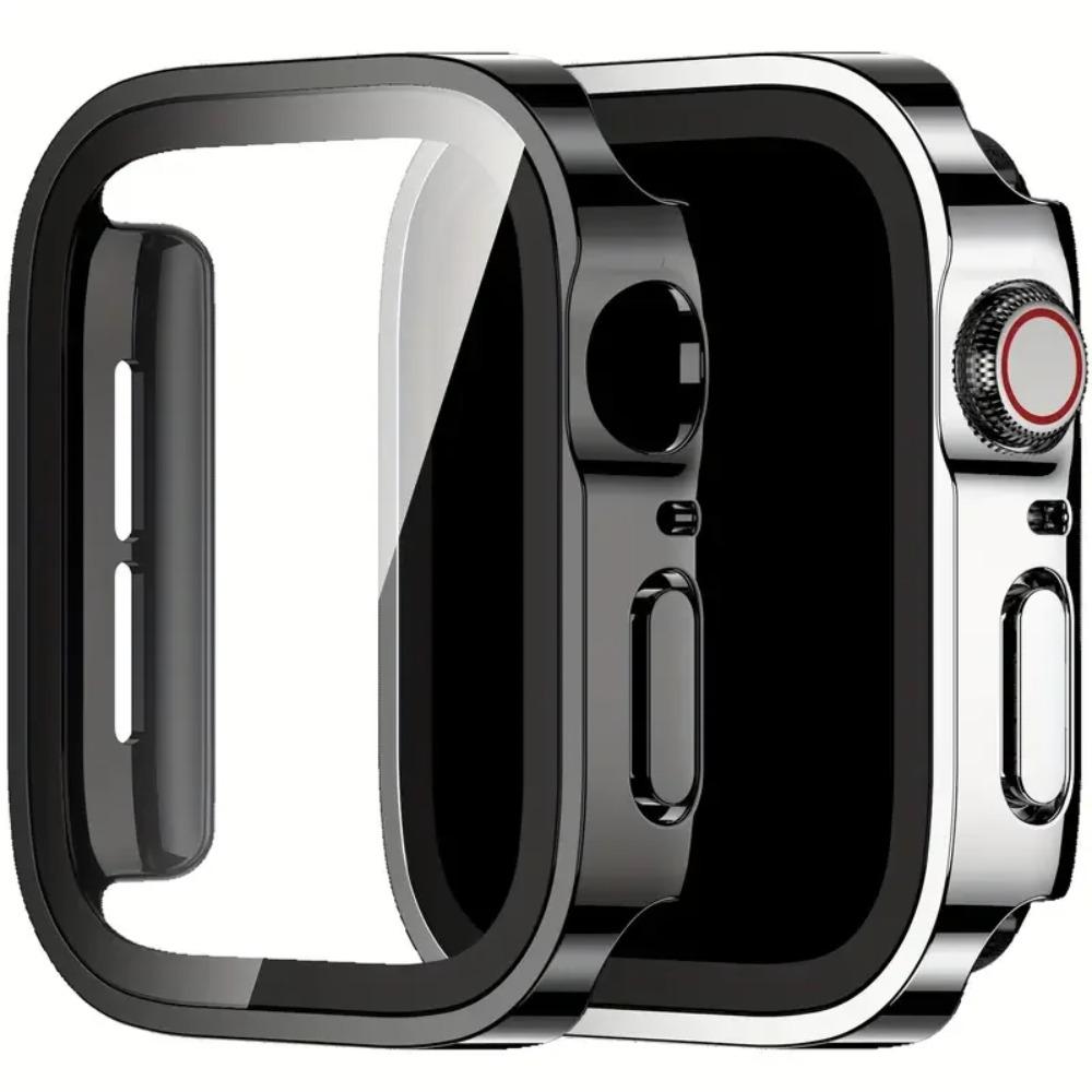 Waterproof Glass+cover For Apple Watch series11 10 9 8 7 6 se3 46mm 41mm 44mm 40m 41mm 45mm Ultra1/2/3 49mm Straight Edge Screen Protector accessories