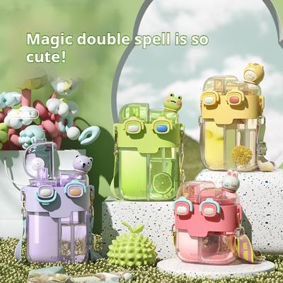 Children's Water Bottle Summer Cup Cute Cap Straw Cup Student Water Bottle Big Belly Cup Outdoor Portable Girl Gift Cup