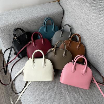 Mini Ziegen-Print Oberleder Schale Leder Crossbody Kleine Tasche, Modische Bowlingtasche, Vielseitige Handtasche