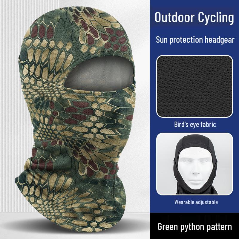 Quick-Dry Multifunctional Summer Cycling Face Mask: Breathable, Sun-Protective, Ice Silk Balaclava & Headband
