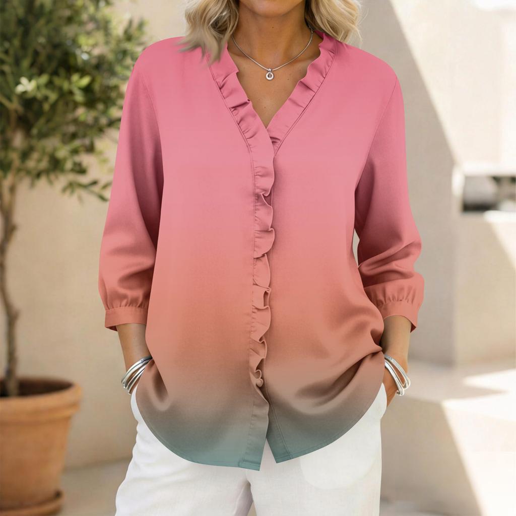 Women's 3/4 Sleeve Shirts Graphic Tees Shirts Casual Basic Tops Pullovers