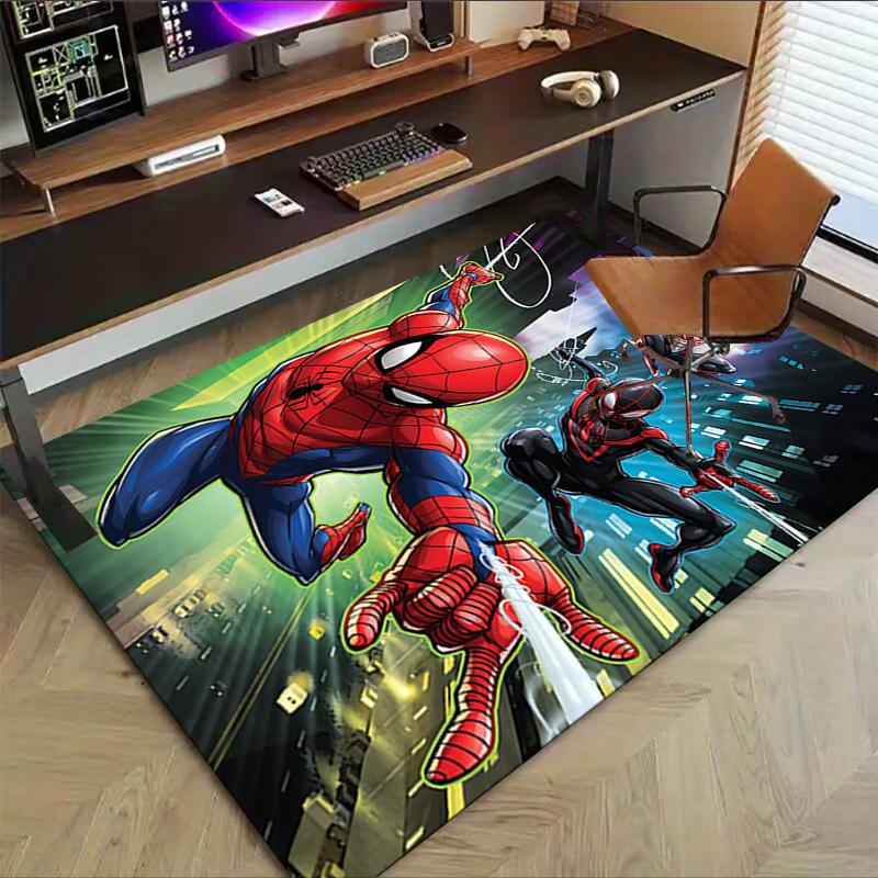 Spiderman City Hero Adventure Carpet For Playroom Bedroom Living Room Sofa Home Decorkids Game Area Rug Nonslip Floor Mat