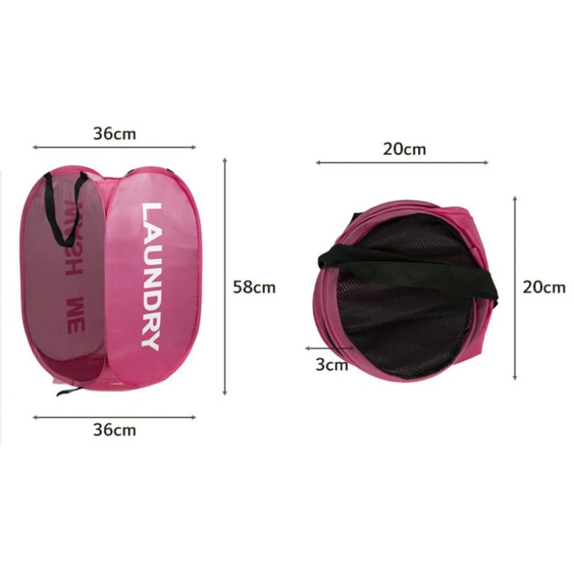 Durable Folding Simple Laundry Basket Largewashable Clothes Toy Storage Organizer Fashionmesh Breathable Bathroom Accessories