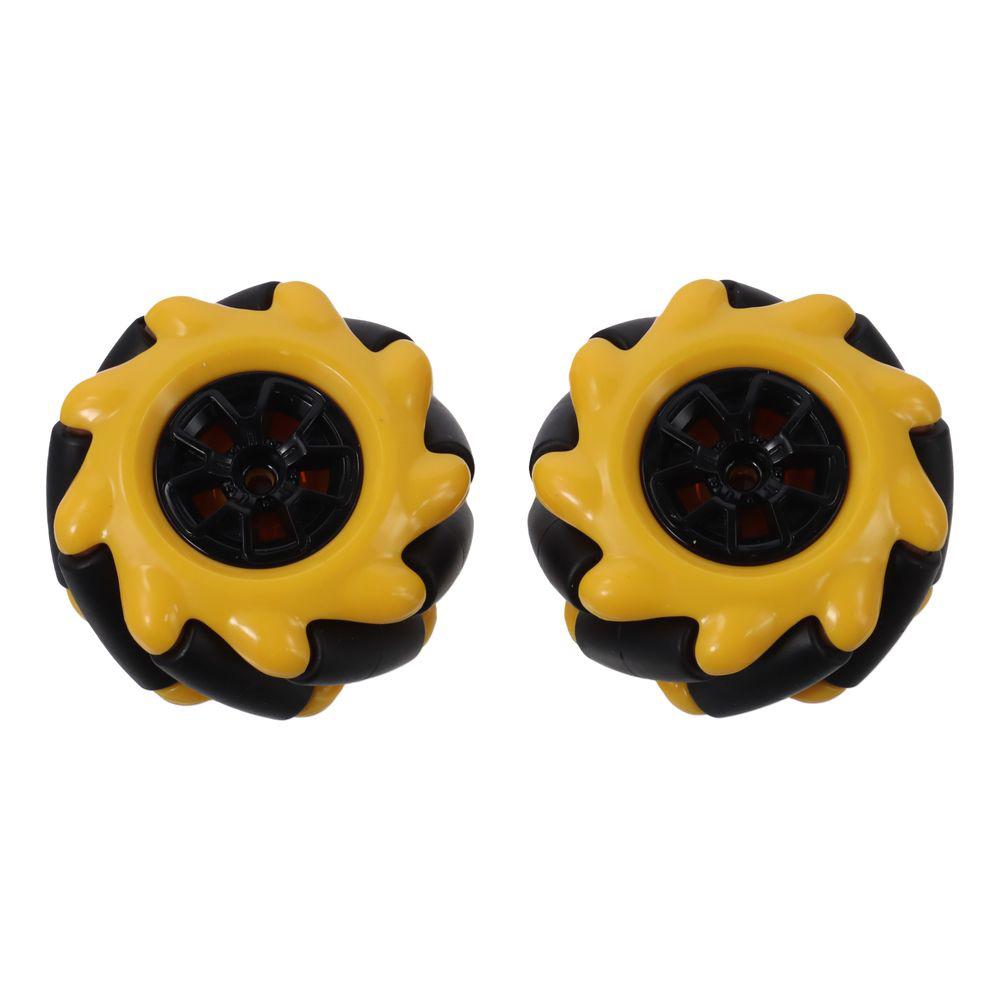 1Pc Useful Plastic Mecanum Wheel Yellow 48mm Omni-Directional Wheel DIY Toy Components for TT Motor Arduino DIY Robot Car