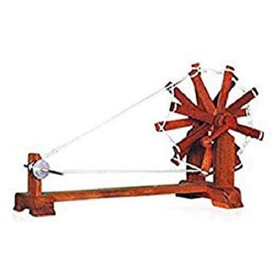Handcrafted Gandhiji Wooden Mini Charkha Spin Wheel Showpiece | Handmade Wooden Charka for Home Décor, Office Desk, Table |