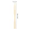 800Pcs Bamboos Raw Dessert Pick Mini Two-prong Fork Snack Fork Fruit Skewer  Outdoor Snack Eating