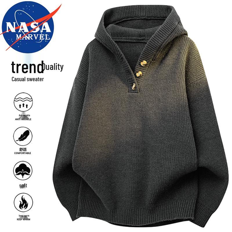 NASA MARVEL Men's Hooded Knit Sweater