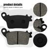 Cyleto Motorcycle Rear Brake Pads for Honda CB600F 07-13 CBR600F 11-13 CBR600RR Hannspree 07-21 CBR1000RR Fireblade 1000RR 06-21