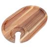 Wine Appetizer Plate Cheese Board Wooden Steak Plate with Wine Glass Holder for Party Gathering