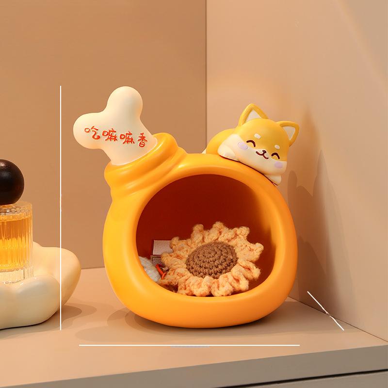 Light Luxury High-end Happy Duck Key Storage Desktop Resin Ornaments, Housewarming New Home Decoration Gifts